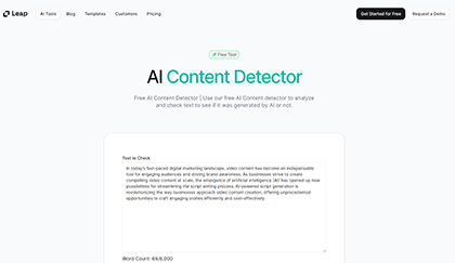 AI Content Detector - Leap
