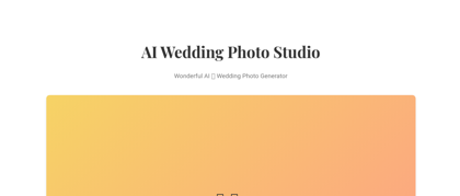 AI Wedding Photo Studio