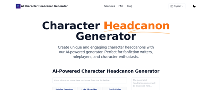 Character Headcanon Generator