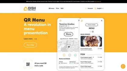 Dish menu guide