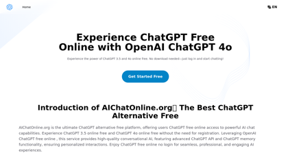 Experience ChatGPT Free Online with OpenAI ChatGPT 4o