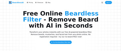 Free Online AI Beardless Filter