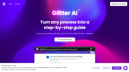 Glitter AI - Generate step by step guides