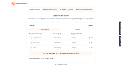 Grade Calculator AI