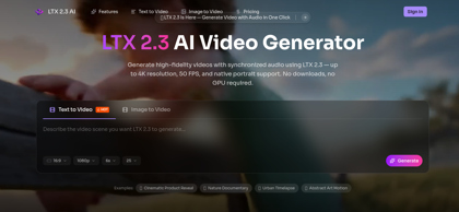 LTX 2.3 AI Video Generator