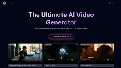Luma AI Video Generator Free Online by Dream Machine 