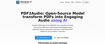 PDF2Audio AI