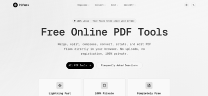 PDFuck - Free Online PDF Tools