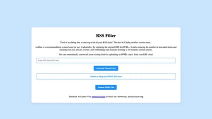 RSS filter