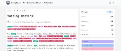Strong Editor