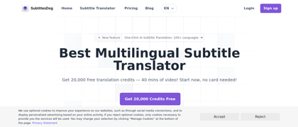 SubtitlesDog - Best AI Subtitle Translator