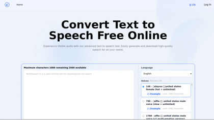 TexttoSpeech.im: Convert Text to Speech Free Online
