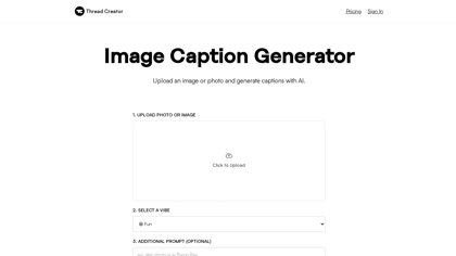 Threadcreator image caption generator