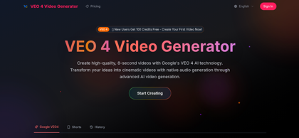 VEO 4 Video Generator