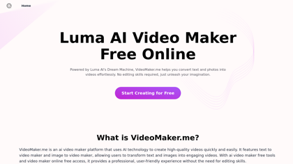 Video Maker Free Online Powered by Luma AI